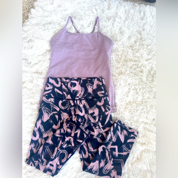 🍋 2 for! Lululemon Wunder Under High Rise Tight Luxtreme Tank Top pop graffiti - Picture 2 of 8